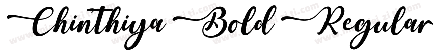 Chinthiya Bold Regular字体转换
